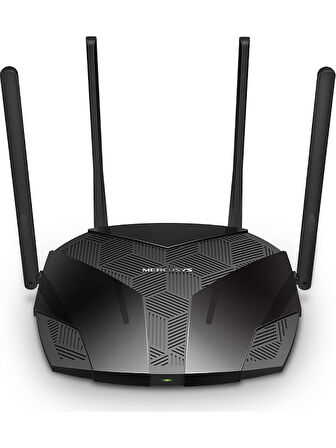 Mercusys MR70X, AX1800 Mbps, Gigabit Portları, Fiber Destekli, Access Point Modu, WPA3, Mobil Uygulama ile Kolay Kurulum, VPN Destekli, MU-MIMO ve Beamforming Özellikli, Dual-Band Wi-Fi 6 Router