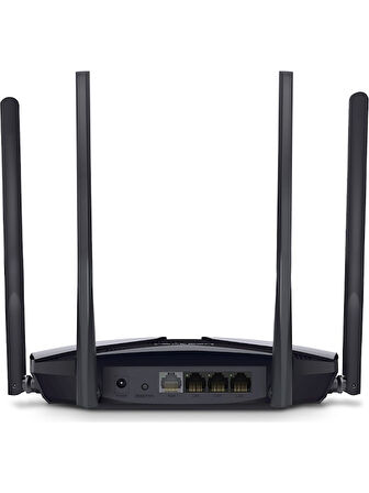Mercusys MR70X, AX1800 Mbps, Gigabit Portları, Fiber Destekli, Access Point Modu, WPA3, Mobil Uygulama ile Kolay Kurulum, VPN Destekli, MU-MIMO ve Beamforming Özellikli, Dual-Band Wi-Fi 6 Router