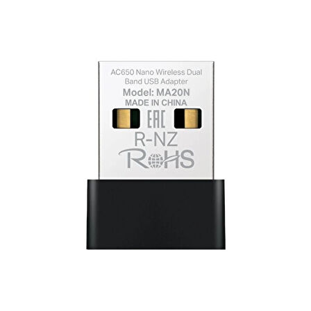 Mercusys Ma20n, Ac650 Mbps Kablosuz Dual-Band Nano USB Adaptör