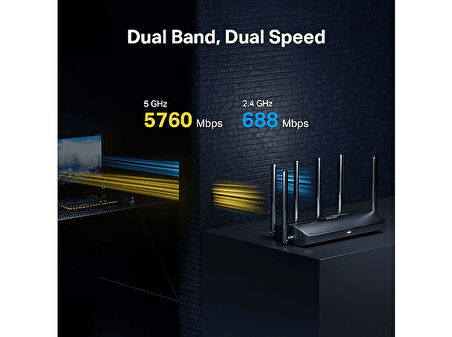 MERCUSYS MR37BE | BE6500 Mbps | Dual-Band | Fiber Destekli | 2× 2.5G Port | Wi-Fi 7 Router