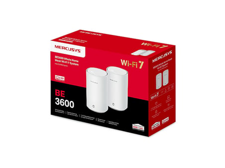 MERCUSYS Halo E27BE (2-Pack) | Wi-Fi 7 Mesh Sistemi | BE3600 Mbps | Fiber Uyumlu | Çift Bant