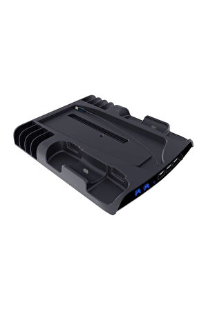 P5D-002 PS5 Slim Disk/PS5 Slim Dijital Uyumlu Stand Şarj Cihazı Soğutucu Fan