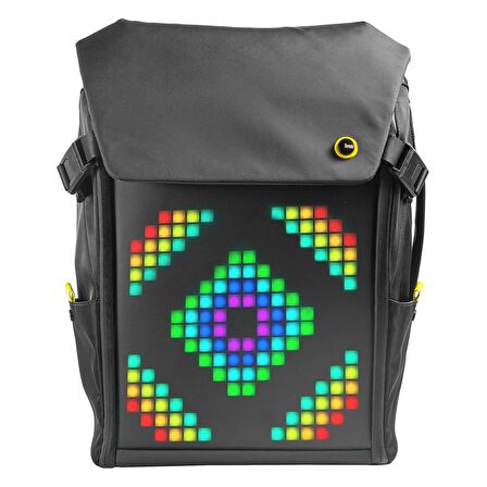 Divoom Pixoo Backpack M Siyah Ledli Sırt Çantası