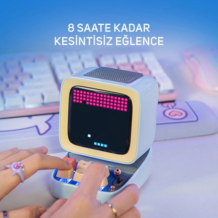 Divoom DitooPro Piksel Ekranlı Mavi Bluetooth Hoparlör