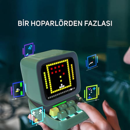 Divoom DitooPro Piksel Ekranlı Yeşil Bluetooth Hoparlör