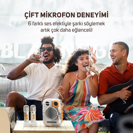 Divoom Spark Pro Çift Karaoke Mikrofonlu 80W Bluetooth Hoparlör