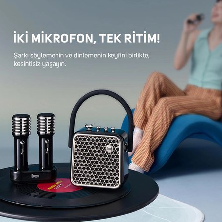 Divoom SongBird-SE Siyah Çift Mikrofonlu 18W Bluetooth Hoparlör