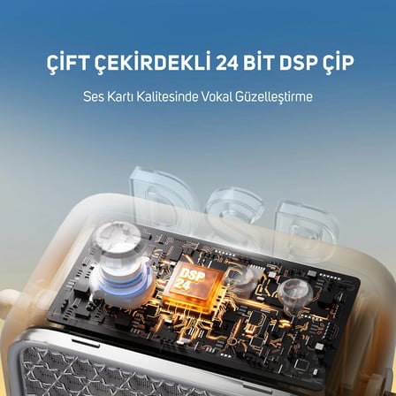 Divoom SongBird-SE Lila Çift Mikrofonlu 18W Bluetooth Hoparlör