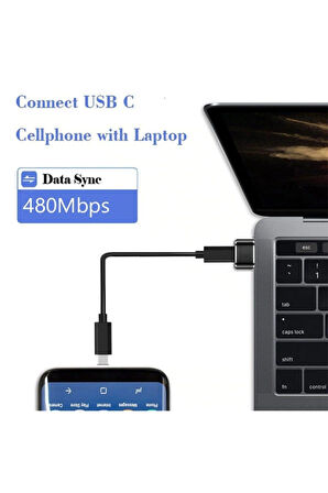 Erkek Usb To Dişi Type-c Çevirici Data Otg Adaptör Dönüştürücü