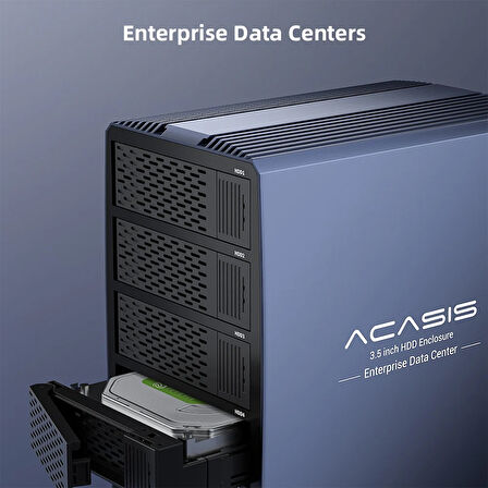 Acasis EC7355 - 5x 2.5/3.5 SATA HDD Takılabilen, 100TB Toplam Kapasite Desteği, 8 RAID Modu, 96W Güç Kaynağı, Dahili Turbo Fanlı RAID Disk İstasyonu (EC7355)