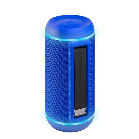 Promate Silox-Pro Bluetooth Hoparlör Suya Dayanıklı IPX6 True Wireless Stereo 30W USB AUX Memory Kart Girişi Mavi