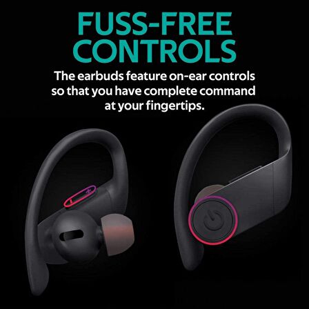 Promate Motive Bluetooth Kulaklık Kulakiçi TWS 5.0 Uzun Çalışma HD  Mikrofonlu Siyah