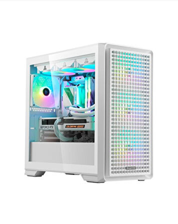 SEGOTEP Radiant Beyaz 750W 80+ Bronze Midi Tower Kasa (Rainbow Fan)