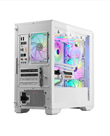 SEGOTEP Radiant Beyaz 750W 80+ Bronze Midi Tower Kasa (Rainbow Fan)