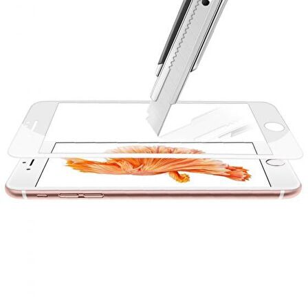Buff iPhone 8 / 7 5D Glass Ekran Koruyucu White