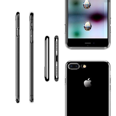Buff iPhone 8 Plus ile Uyumlu Slim Fit Kılıf Crystal Clear