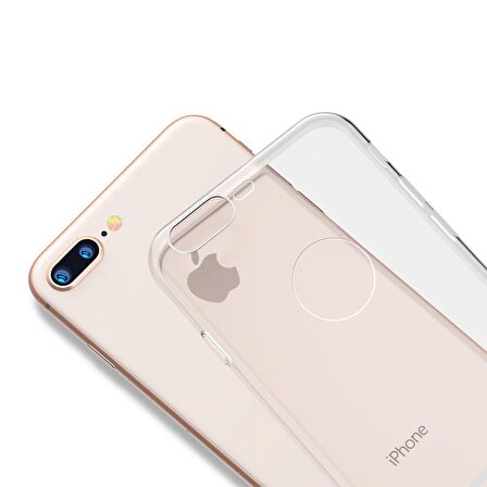 Buff iPhone 8 Plus ile Uyumlu Slim Fit Kılıf Crystal Clear