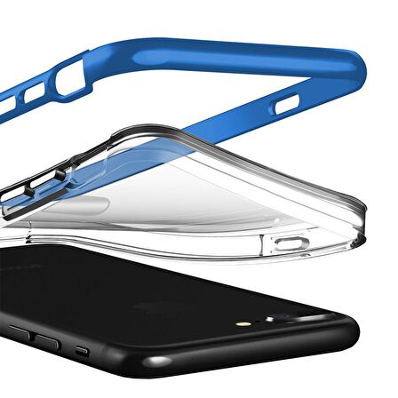 Buff iPhone 8 Plus / 7 Plus ile Uyumlu Air Bumper Kılıf Blue
