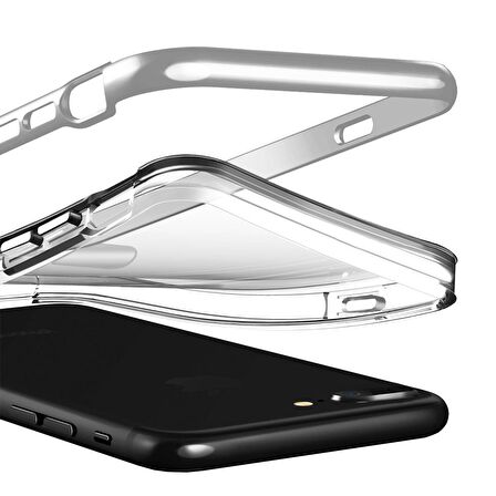 Buff iPhone 8 Plus / 7 Plus ile Uyumlu Air Bumper Kılıf Silver