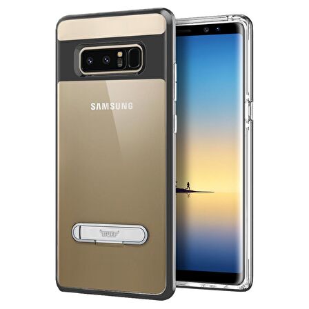 Buff Galaxy Note 8 ile Uyumlu Air Bumper Kılıf Space Gray