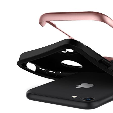Buff iPhone 7 ile Uyumlu New Armor Kılıf Rose Gold