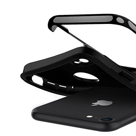 Buff iPhone 8 ile Uyumlu New Armor Kılıf Black