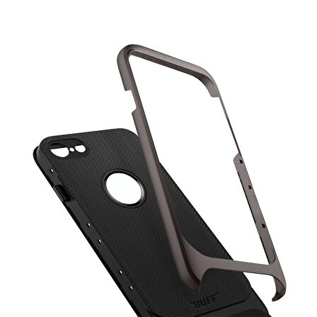 Buff iPhone 8 ile Uyumlu New Armor Kılıf Space Gray
