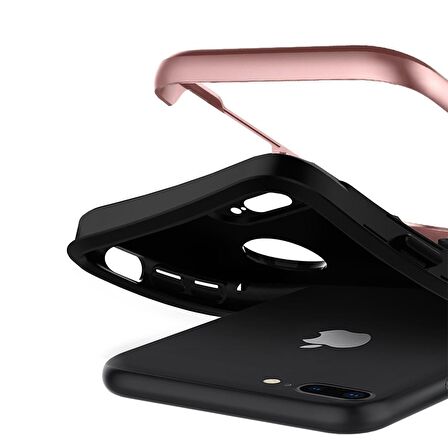 Buff iPhone 7 Plus ile Uyumlu New Armor Kılıf Rose Gold