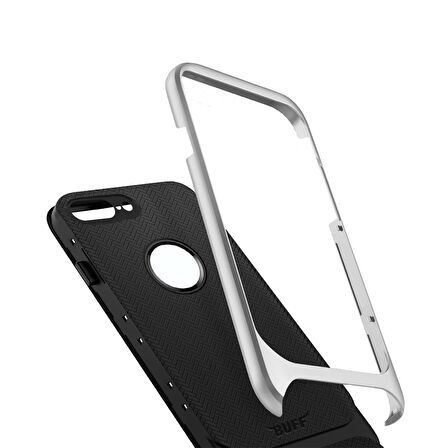 Buff iPhone 8 Plus ile Uyumlu New Armor Kılıf Silver