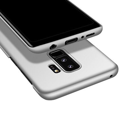 Buff Galaxy S9 Plus ile Uyumlu Slim Fit Kılıf Silver