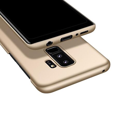 Buff Galaxy S9 Plus ile Uyumlu Slim Fit Kılıf Gold