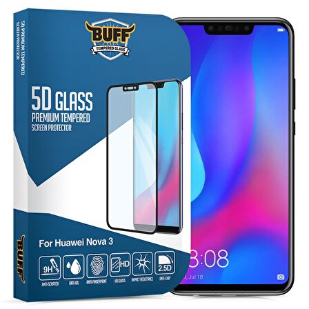 Buﬀ Nova 3 ile Uyumlu 5D ile Uyumlu Glass Ekran Koruyucu