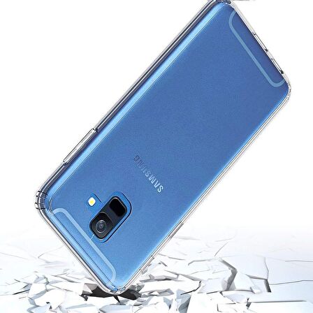 Buff Galaxy A6 2018 ile Uyumlu Air Hybrid Kılıf Crystal Clear