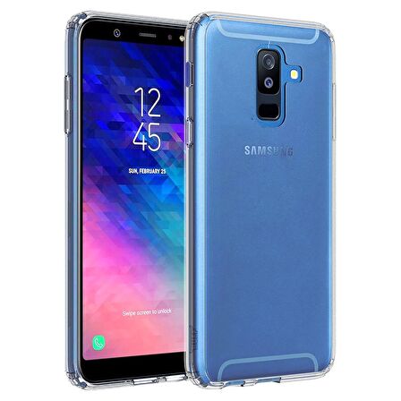 Buff Galaxy A6 Plus 2018 ile Uyumlu Air Hybrid Kılıf Crystal Clear
