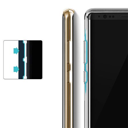 Buff Galaxy Note 9 ile Uyumlu Air Bumper Kılıf Gold
