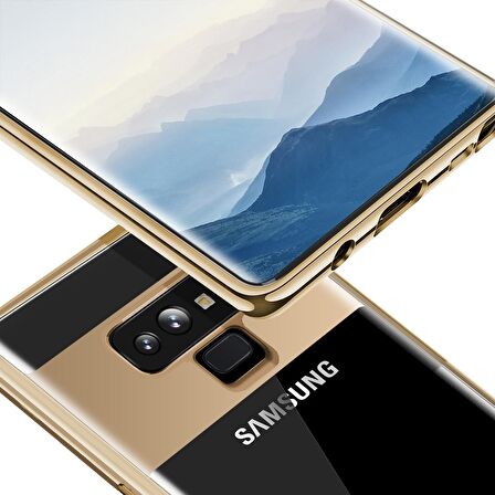 Buff Galaxy Note 9 ile Uyumlu Air Bumper Kılıf Gold