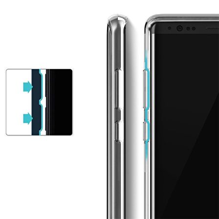Buff Galaxy Note 9 ile Uyumlu Air Bumper Kılıf Silver