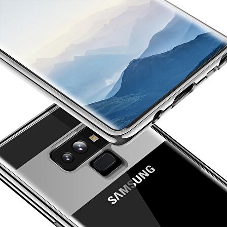 Buff Galaxy Note 9 ile Uyumlu Air Bumper Kılıf Silver