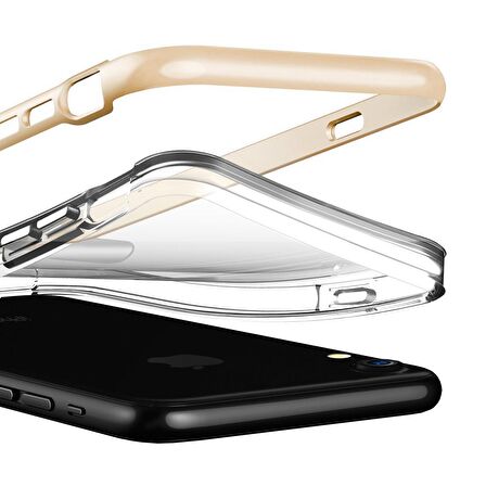 Buff iPhone XR ile Uyumlu Air Bumper Kılıf Gold