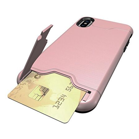 Buff iPhone Xs Max ile Uyumlu Slim Folder Rose Gold