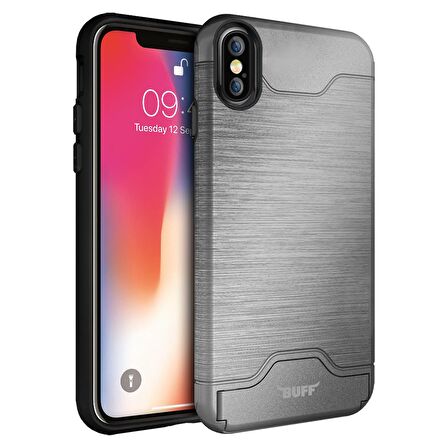 Buff iPhone Xs Max Slim Folder Silver