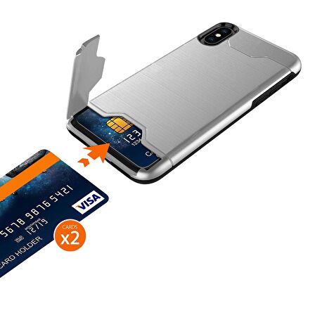 Buff iPhone Xs Max Slim Folder Silver