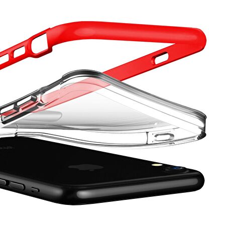Buff iPhone XR ile Uyumlu Air Bumper Kılıf Red