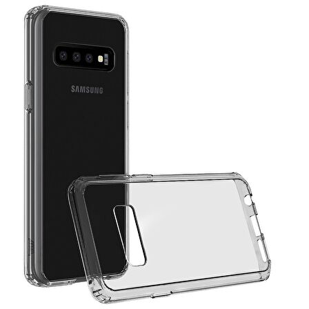 Buff Galaxy S10 ile Uyumlu Air Hybrid Kılıf Smoke Black