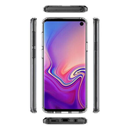Buff Galaxy S10 ile Uyumlu Air Hybrid Kılıf Smoke Black