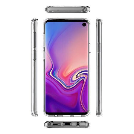Buff Galaxy S10e ile Uyumlu Air Hybrid Kılıf Crystal Clear