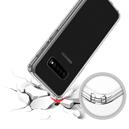 Buff Galaxy S10e ile Uyumlu Air Hybrid Kılıf Crystal Clear