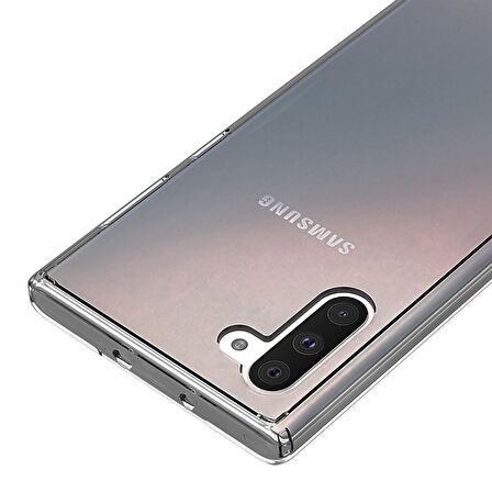 Buff Galaxy Note 10 ile Uyumlu Air Hybrid Kılıf Smoke Black
