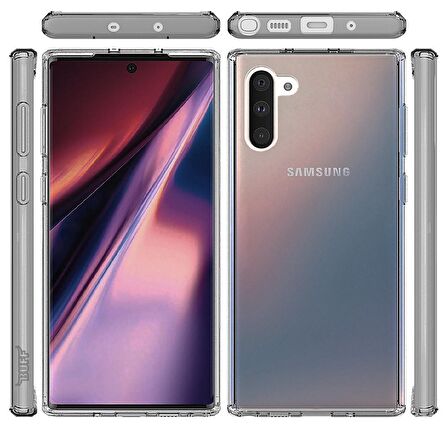Buff Galaxy Note 10 ile Uyumlu Air Hybrid Kılıf Smoke Black