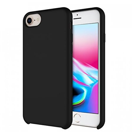 Buff iPhone 8/7 ile Uyumlu Rubber Fit Kılıf Black